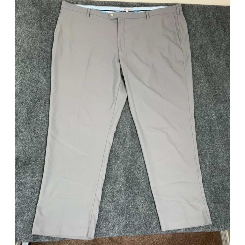 Peter Millar Chino‎ Pants Mens Straight Leg Polyester Gray High Rise Size 52 R